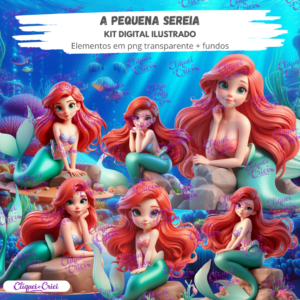 Kit Digital de Ilustrações A Pequena Sereia
