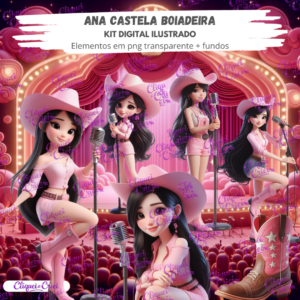 Kit Digital de Ilustrações Ana Castela Boiadeira