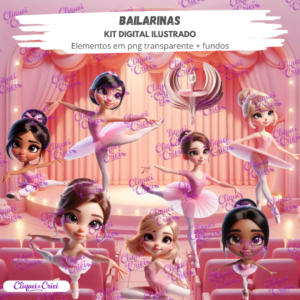 Kit Digital de Ilustrações Bailarina