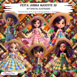 Kit Digital de Ilustrações Festa Junina